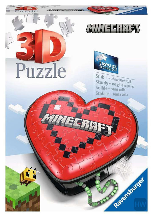 Minecraft Heart 54 Piece 3D Puzzle by Ravensburger