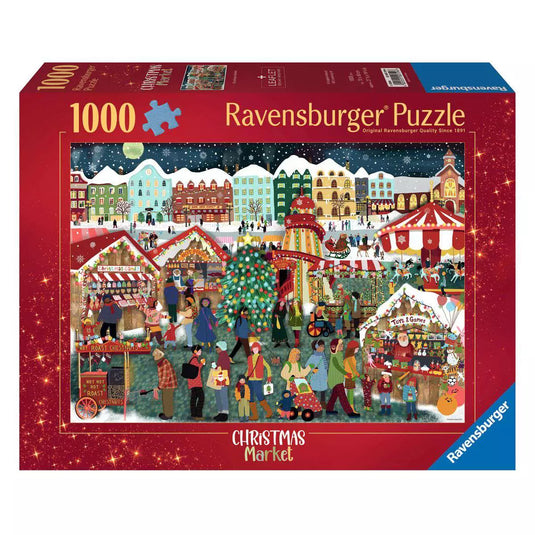 Christmas Market 1000 Piece Jigsaw Puzzle by Ravensburger - 1