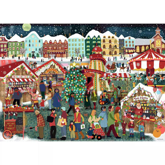 Christmas Market 1000 Piece Jigsaw Puzzle by Ravensburger - 2