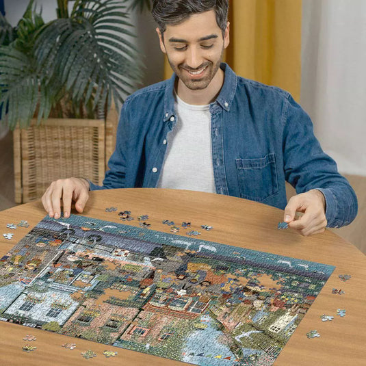 Riverside Town 1000 Piece Jigsaw Puzzle by Ravensburger