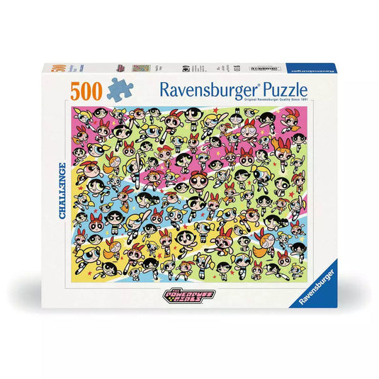 The Powerpuff Girls Challenge 500 Piece Jigsaw Puzzle by Ravensburger - 1