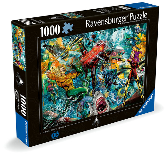 DC Aquaman Collector's Ed. 1000 Piece Jigsaw Puzzle by Ravensburger - 3