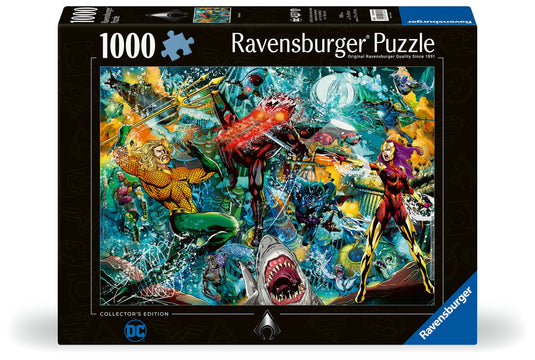 DC Aquaman Collector's Ed. 1000 Piece Jigsaw Puzzle by Ravensburger - 1