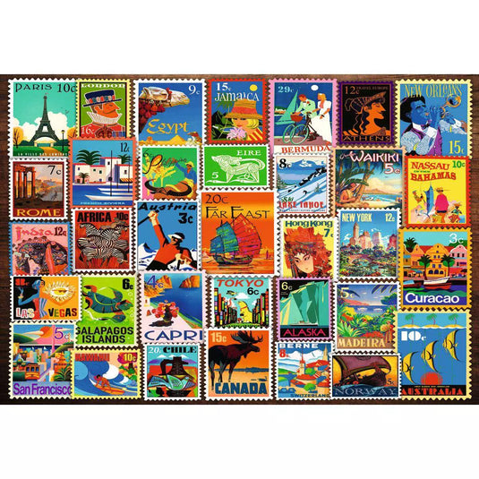 Travel Stamps 200 Piece Jigsaw Puzzle by Ravensburger - 2