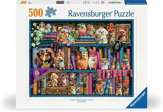 Precious Porcelain Pups 500 Piece Jigsaw Puzzle by Ravensburger - 1