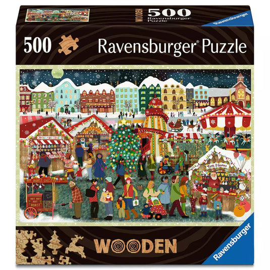 Christmas 500 Piece Wooden Jigsaw Puzzle by Ravensburger - 1