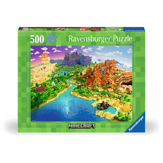Minecraft 500 Piece Jigsaw Puzzle by Ravensburger - 1