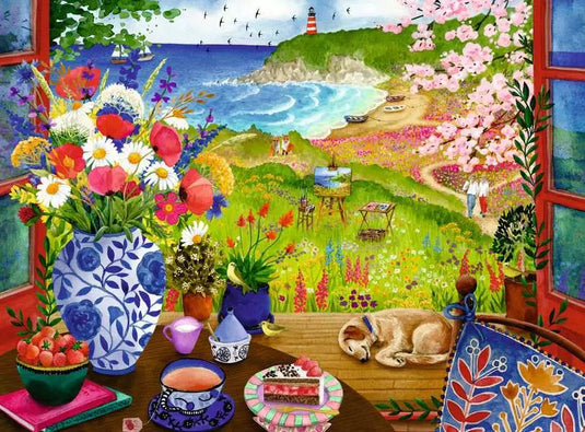 View Out The Window 100 Piece Jigsaw Puzzle by Ravensburger