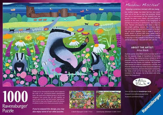 Meadow Mischief 1000 Piece Jigsaw Puzzle by Ravensburger