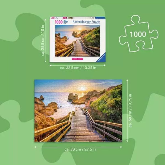 Stairway to Camilo Beach Algarve 1000 Piece Jigsaw Puzzle by Ravensburger