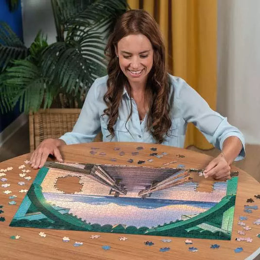 Footbridge at Lac dannecy 1000 Piece Jigsaw Puzzle by Ravensburger