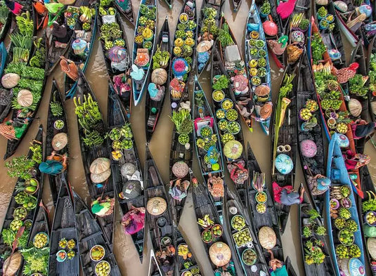 Floating Market, Indonesia 500 Piece Jigsaw Puzzle by Ravensburger
