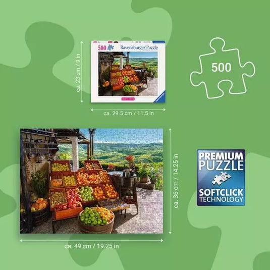 Fruit Market, Croatia 500 Piece Jigsaw Puzzle by Ravensburger