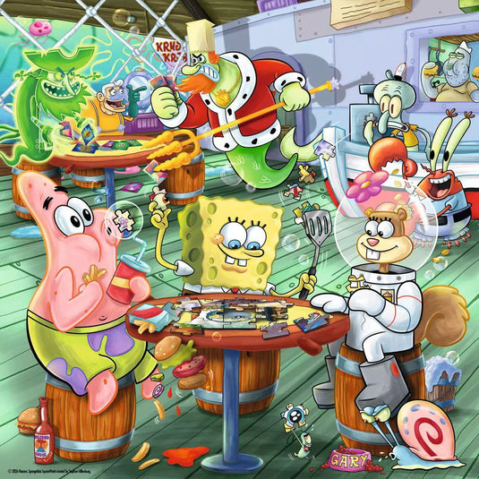 Spongebob Games Night at Krusty Krab 500 Piece Jigsaw Puzzle by Ravensburger