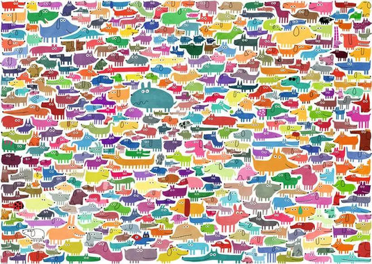 387 Dogs & One Cat 300 Piece Jigsaw Puzzle by Ravensburger