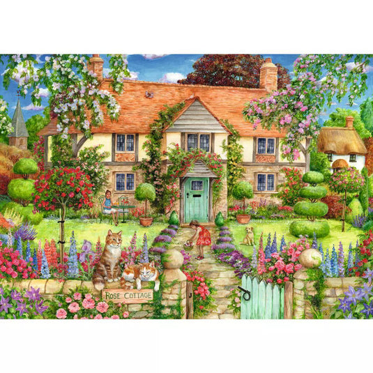 Rose Cottage 1000 Piece Jigsaw Puzzle by Ravensburger