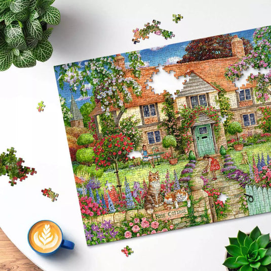 Rose Cottage 1000 Piece Jigsaw Puzzle by Ravensburger