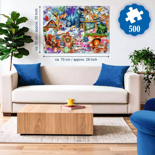 Winter Mountain Village 500 Piece Jigsaw Puzzle by Ravensburger