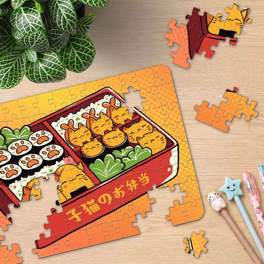 Kawaii Cats Bento 100 Piece Jigsaw Puzzle by Ravensburger