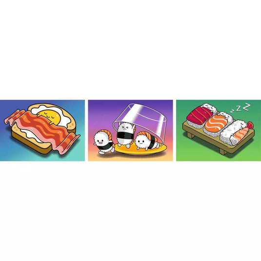Kawaii Breakfast, Lunch & Dinner 3x 100 Piece Jigsaw Puzzle by Ravensburger