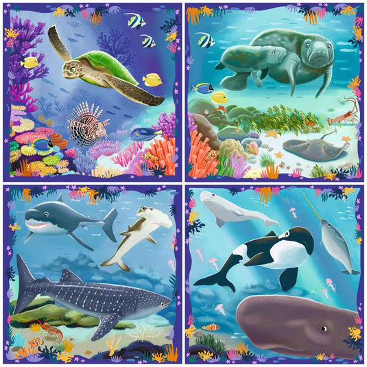 Puzzle Up Ocean Life 64/72/81/90 Piece Jigsaw Puzzle by Ravensburger - 2