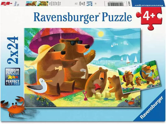 Bear Family Vacations 2x24 Piece Jigsaw Puzzle by Ravensburger