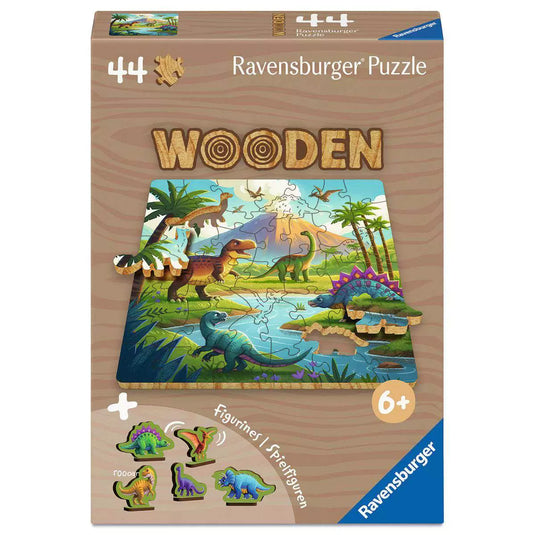 WOOD: Dinosaurs 44 Piece Jigsaw Puzzle by Ravensburger