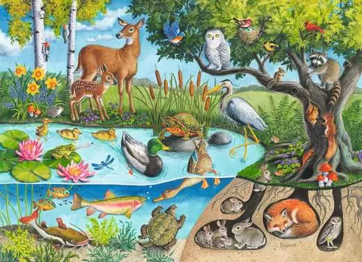 Animals Above and Below 60 Piece Jigsaw Puzzle by Ravensburger