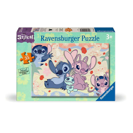 Disney Stitch Enjoy some Time Together 35 Piece Jigsaw Puzzle by Ravensburger - 1