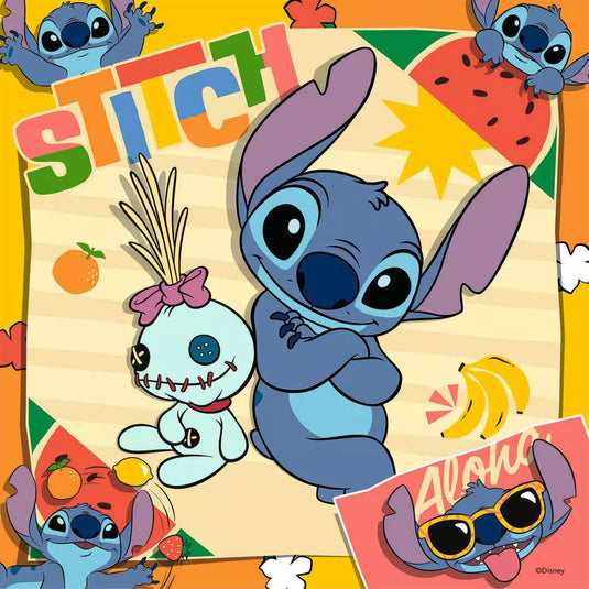Disney Stitch Aloha! 3x49 Piece Jigsaw Puzzle by Ravensburger - 3