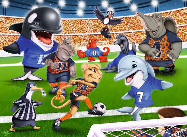 Soccer Field Flair 150 Piece Jigsaw Puzzle by Ravensburger