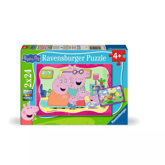 Peppa Pig 2x24 Piece Jigsaw Puzzle by Ravensburger - 1
