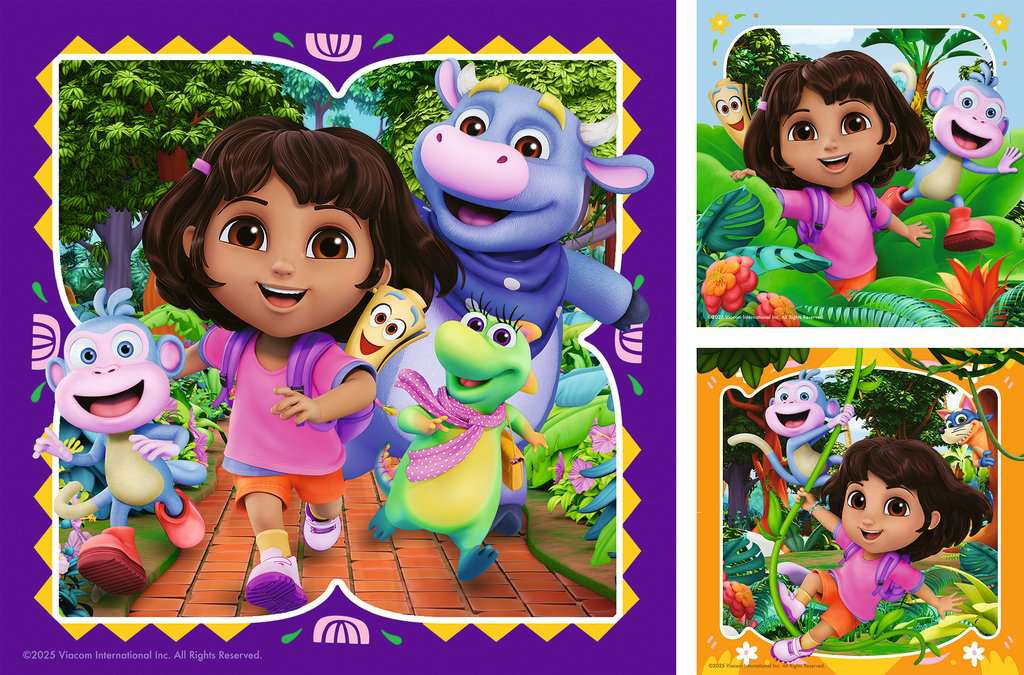 DORA Dora the Explorer 3x49 Piece Jigsaw Puzzle by Ravensburger