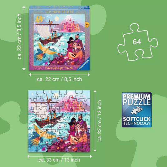 Momotarō, the Peach Boy 64 Piece Jigsaw Puzzle by Ravensburger