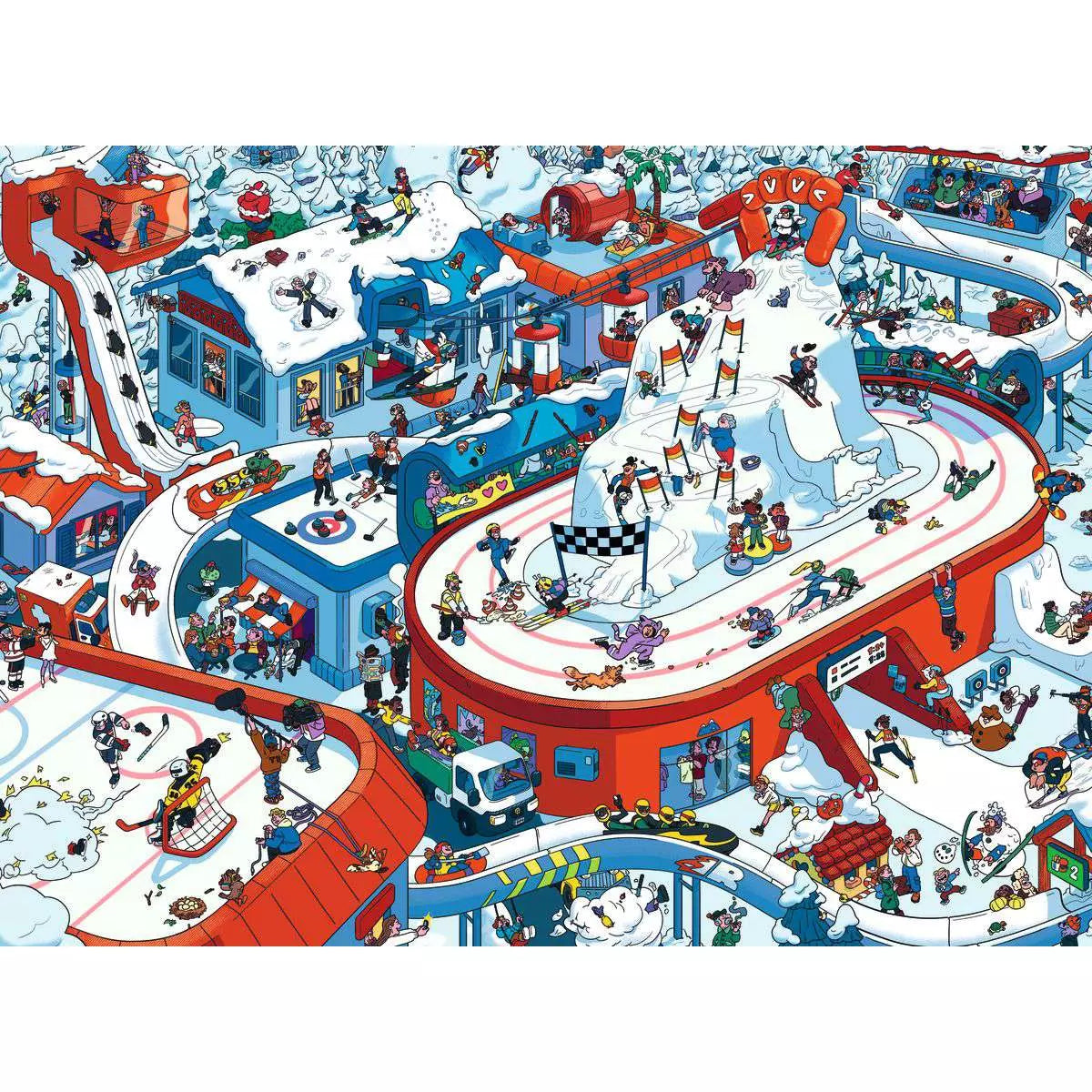 Winter Sports Stadium XXL 200 Piece Jigsaw Puzzle by Ravensburger