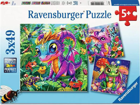 Baby Garden Dragons 3x49 Piece Jigsaw Puzzle by Ravensburger