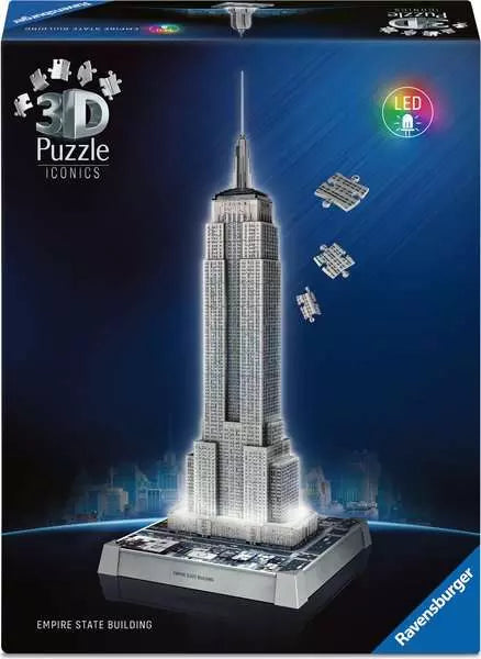 Iconics 3D Empire State Building Night Ed. 216 Piece 3D Jigsaw Puzzle by Ravensburger