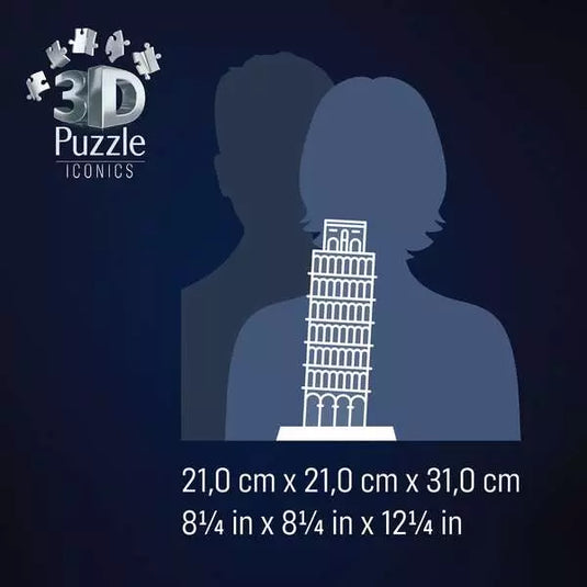 Iconics 3D Tower of Pisa Night 216 Piece Jigsaw Puzzle by Ravensburger