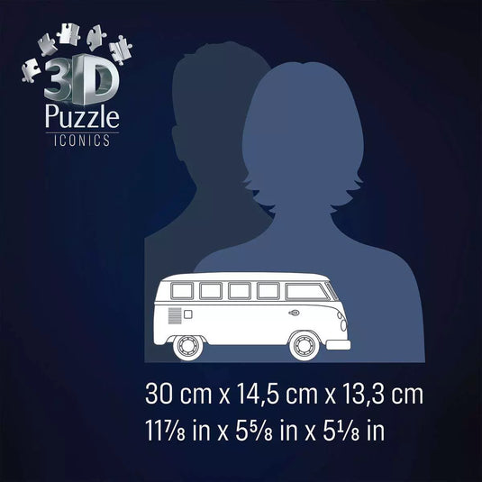 Iconics 3D Volkswagen Bus 162 Piece Jigsaw Puzzle by Ravensburger