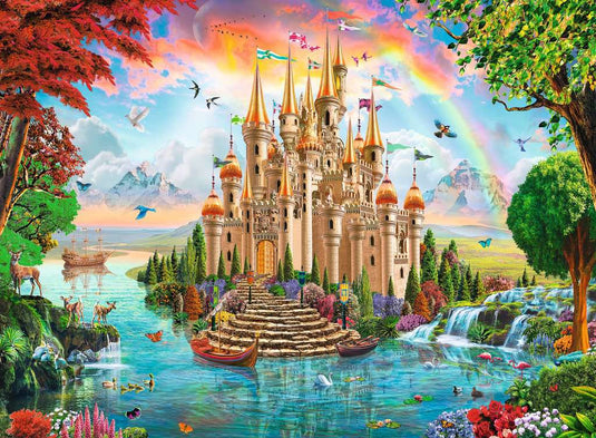 Rainbow Castle 100 Piece Jigsaw Puzzle by Ravensburger - 1
