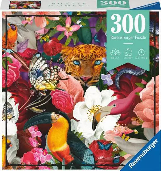 Puzzle Moments: Tropical Flowers 300 Piece Jigsaw Puzzle by Ravensburger - 1