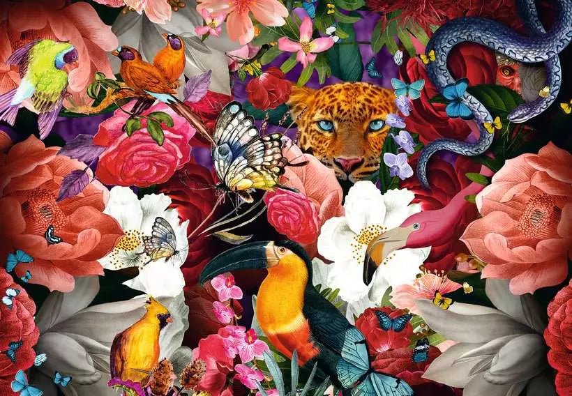 Puzzle Moments: Tropical Flowers 300 Piece Jigsaw Puzzle by Ravensburger