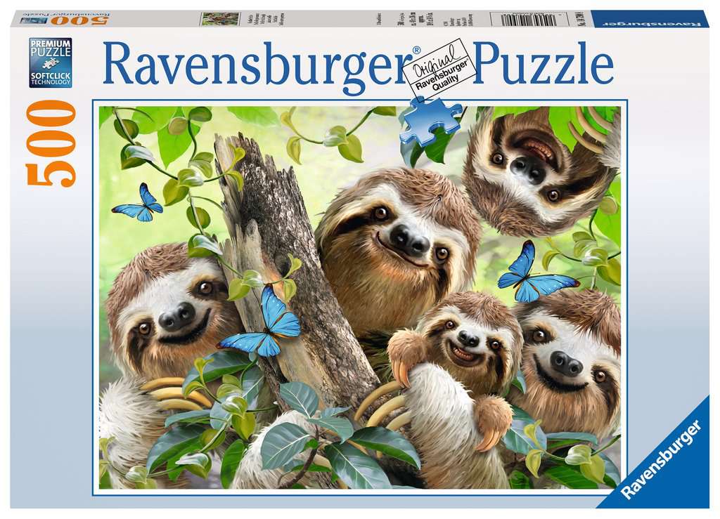 Sloth Selfie 500 Piece Jigsaw Puzzle by Ravensburger