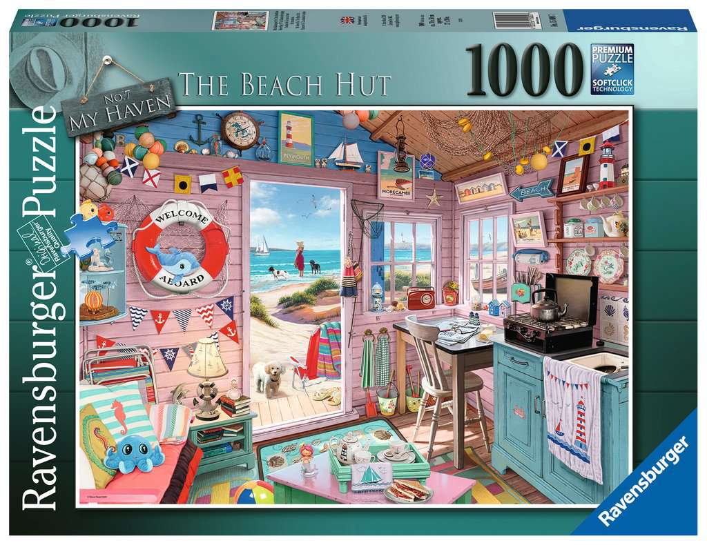 My Haven No 7: The Beach Hut 1000 Piece Jigsaw Puzzle by Ravensburger