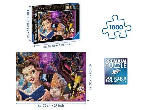 Disney Princess Heroines No.2 - Beauty & The Beast 1000 piece Jigsaw Puzzle by Ravensburger