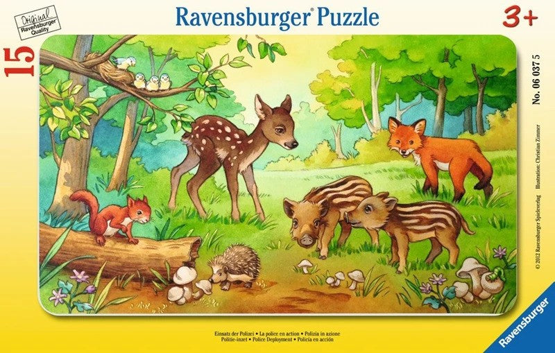 Animal Babies of the Forest 15 Piece Tray Puzzle by Ravensburger