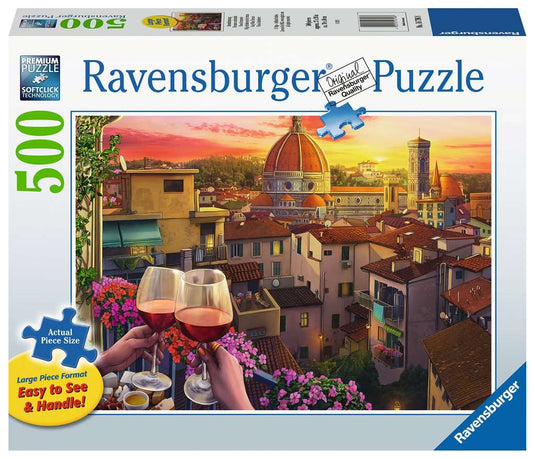 Cozy Wine Terrace 500 Piece Large Format by Ravensburger - 1