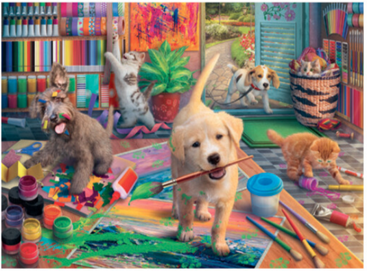 Cute Crafters 750 Piece Jigsaw Puzzle by Ravensburger - 1