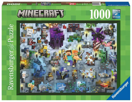 Minecraft Mobs 1000 piece Jigsaw Puzzle by Ravensburger