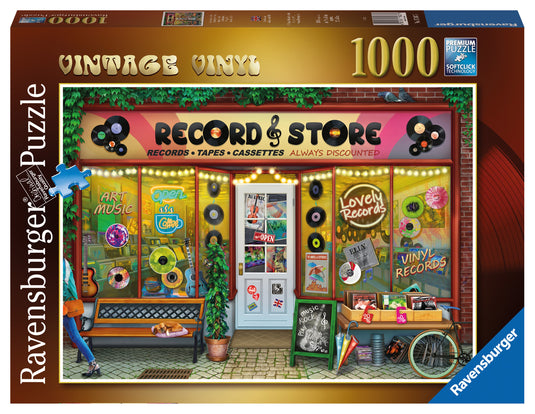 Vintage Vinyl 1000 Piece Jigsaw Puzzle by Ravensburger - 2